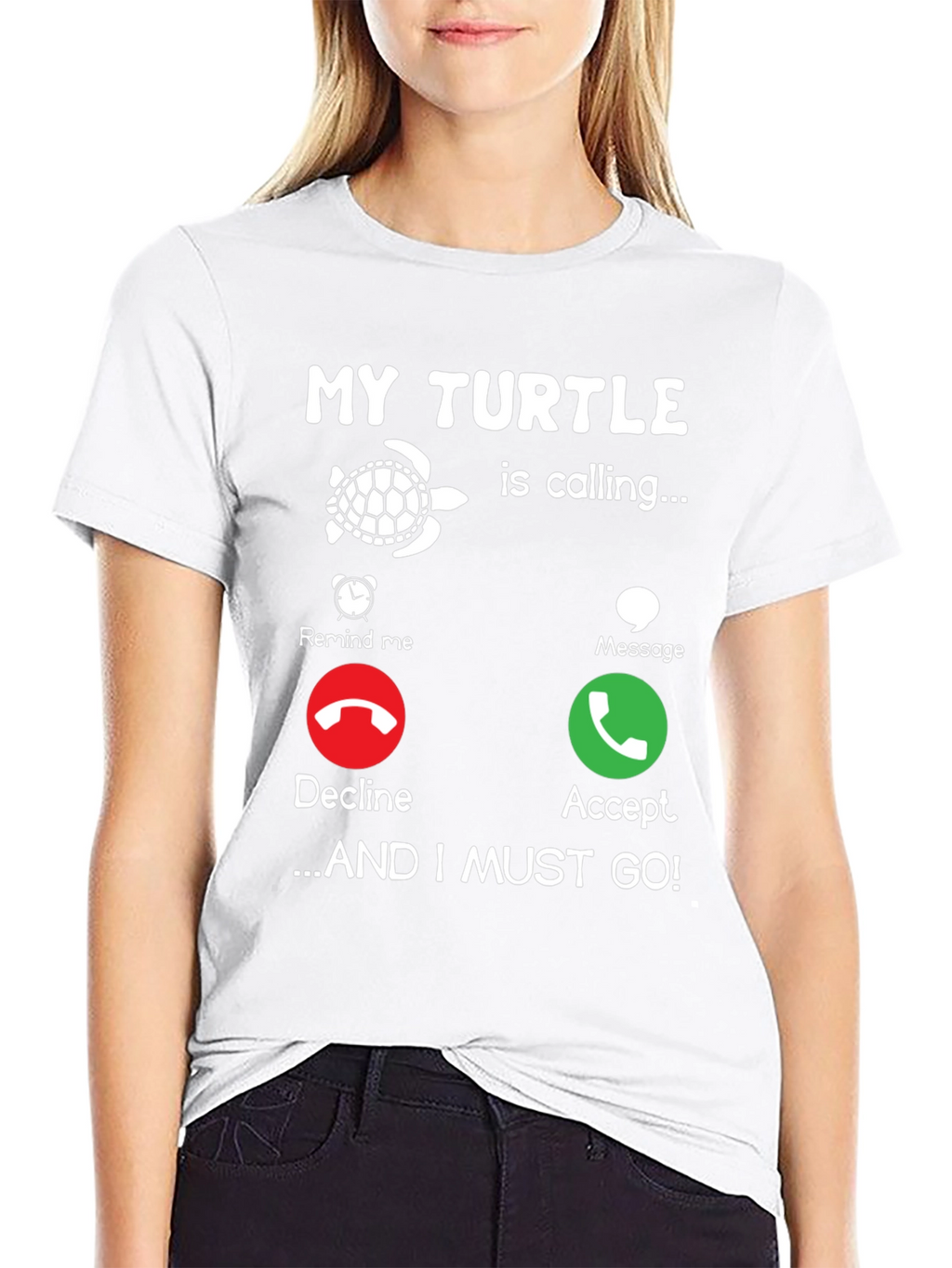 My Turtle is Calling Graphic Tee