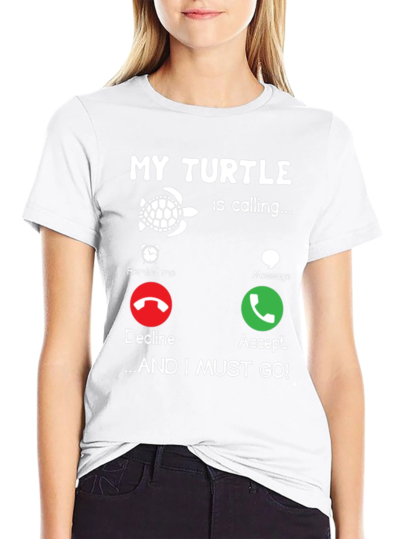 My Turtle is Calling Graphic Tee