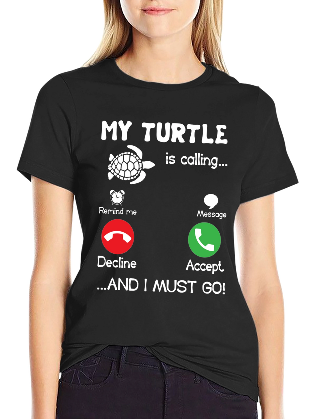 My Turtle is Calling Graphic Tee