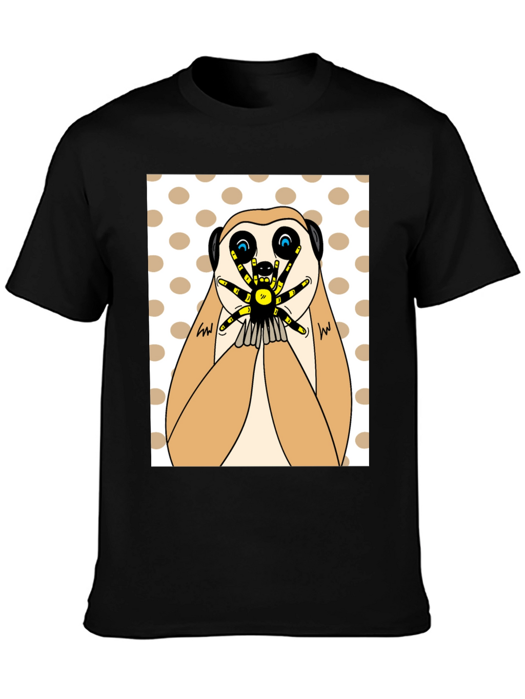 Meerkat & Spider Graphic T-Shirt - Unique Design