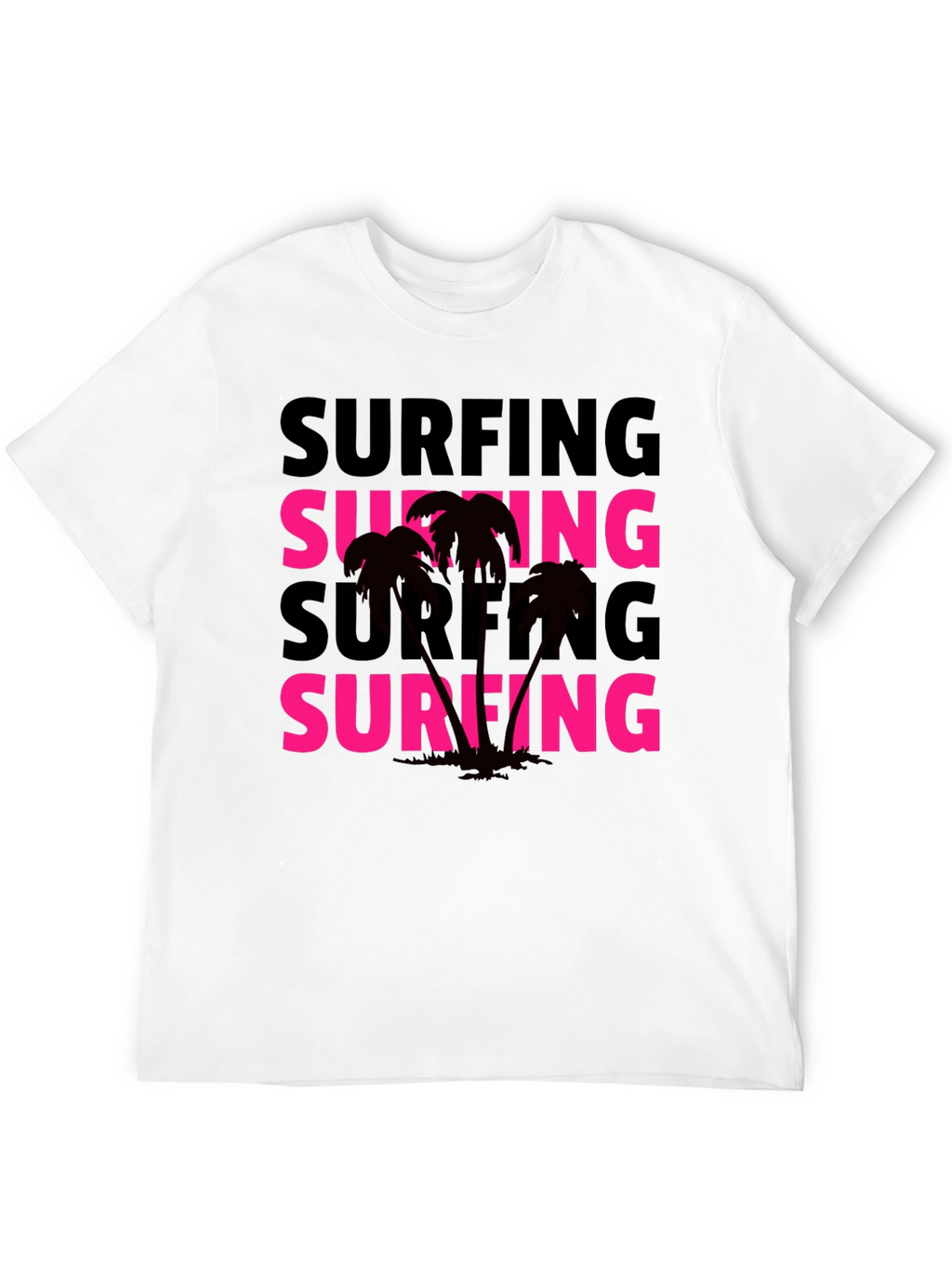 Surfing Palm Tee - Retro Style