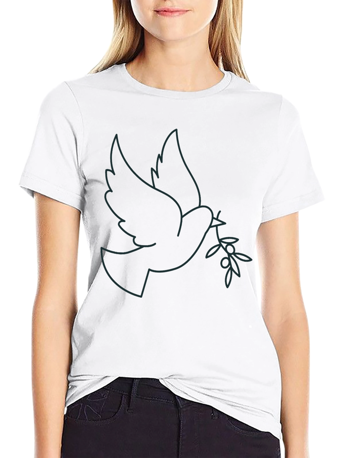 Dove Olive Branch Graphic Tee - Stylish Menswear