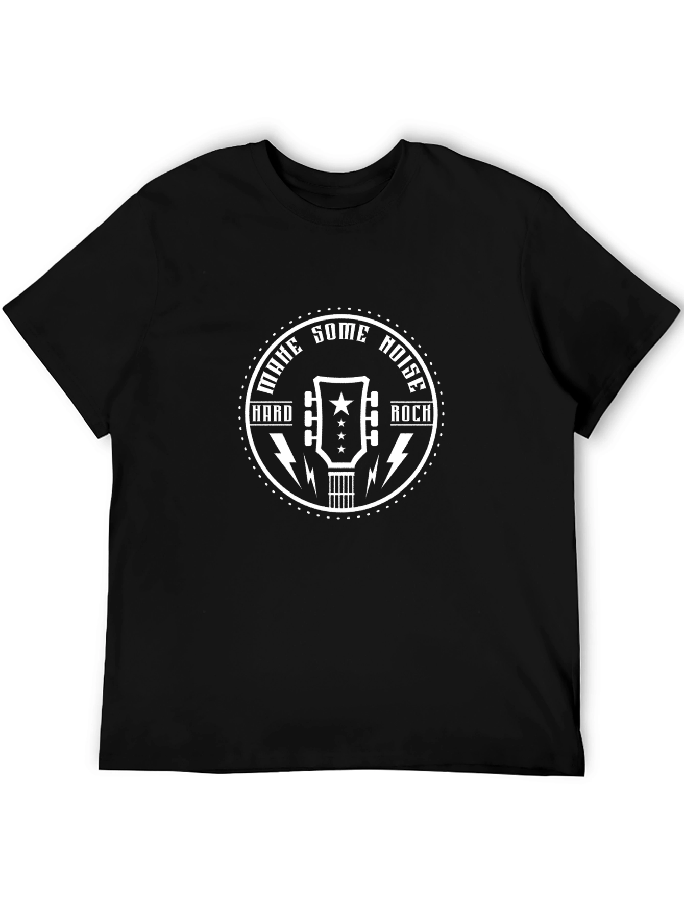 Hard Rock Guitar Graphic T-Shirt - Black