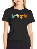 Puzzle Piece Graphic Tee - Autism Awareness Shirt