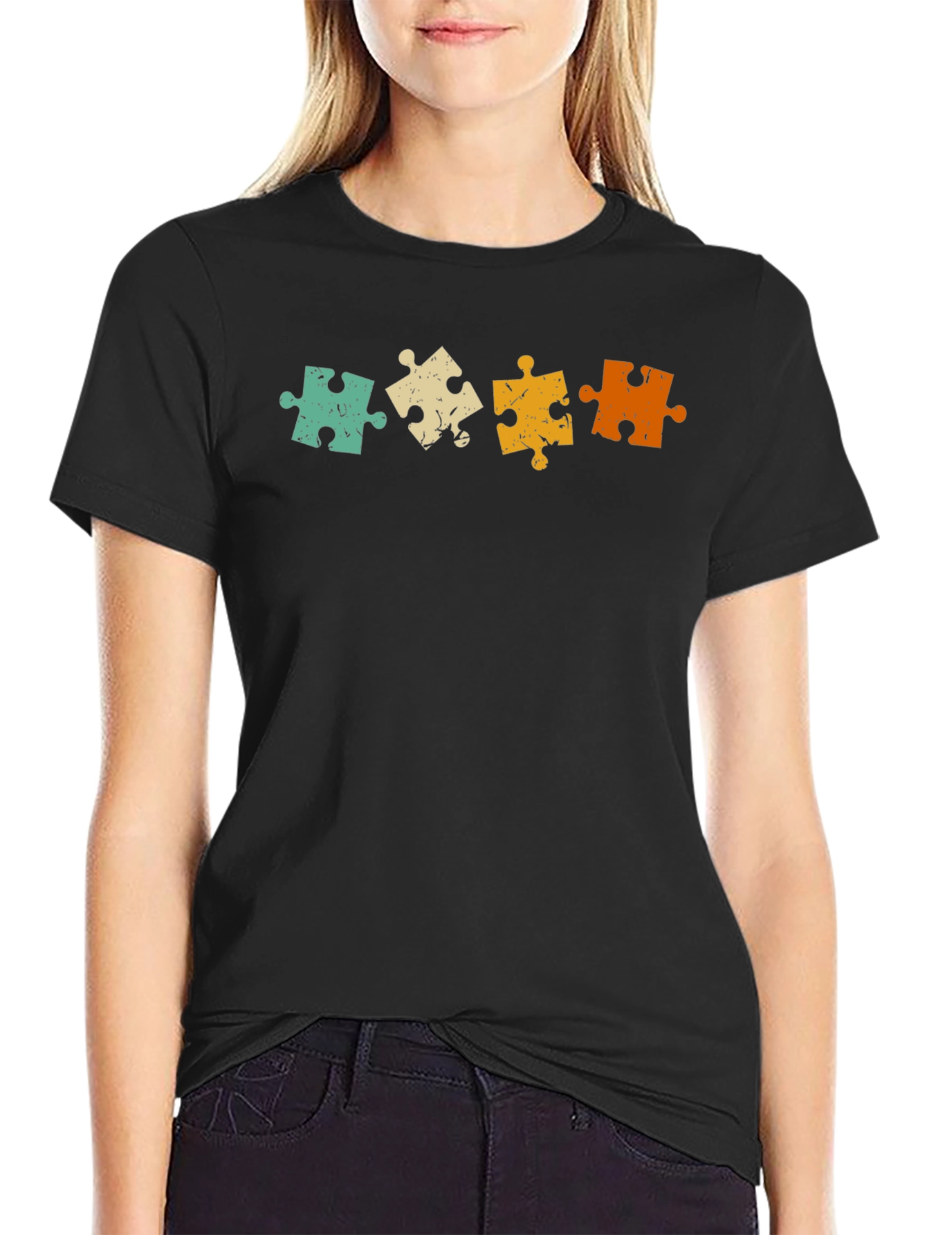 Puzzle Piece Graphic Tee - Autism Awareness Shirt