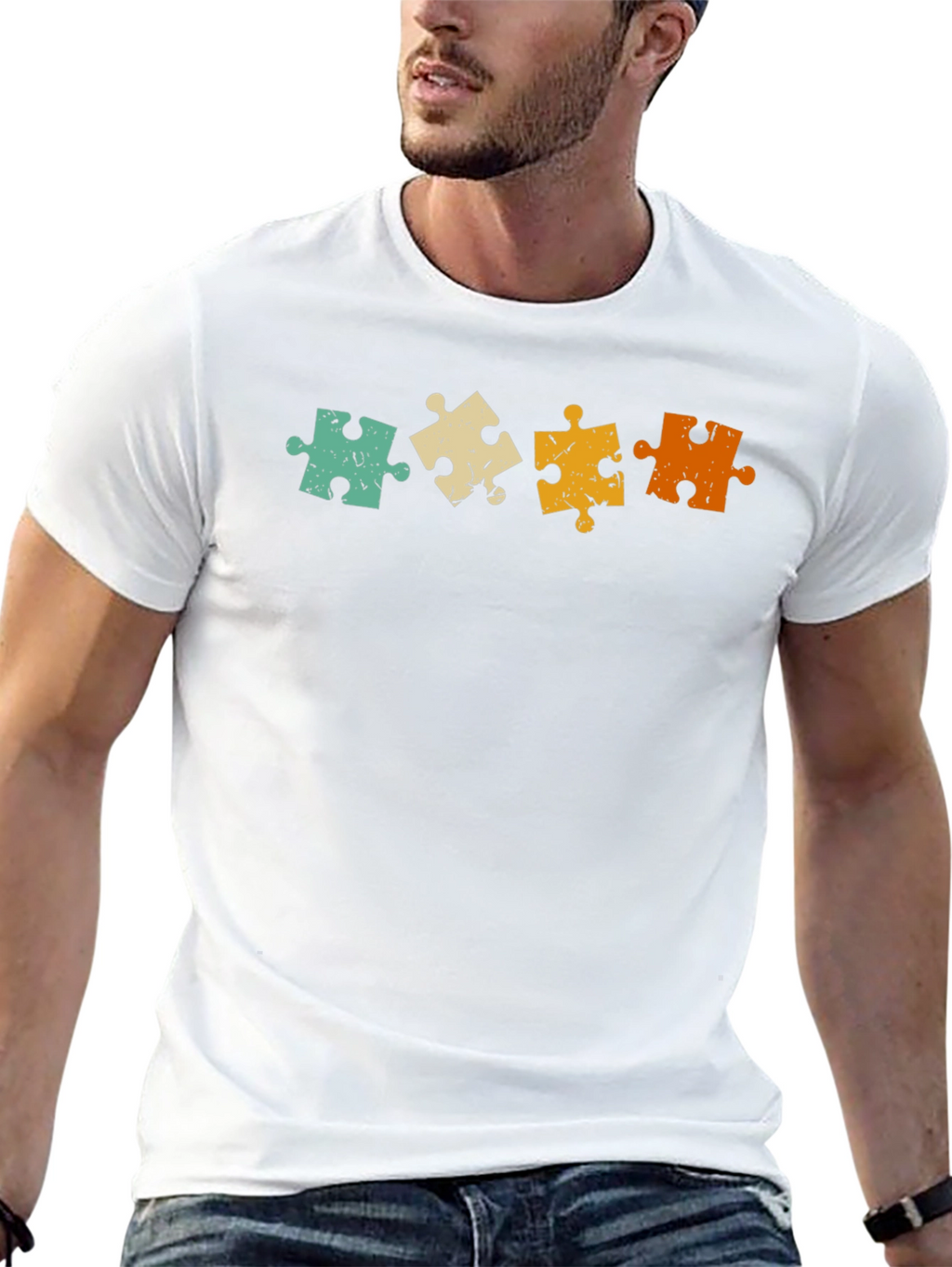 Puzzle Piece Graphic Tee - Autism Awareness Shirt