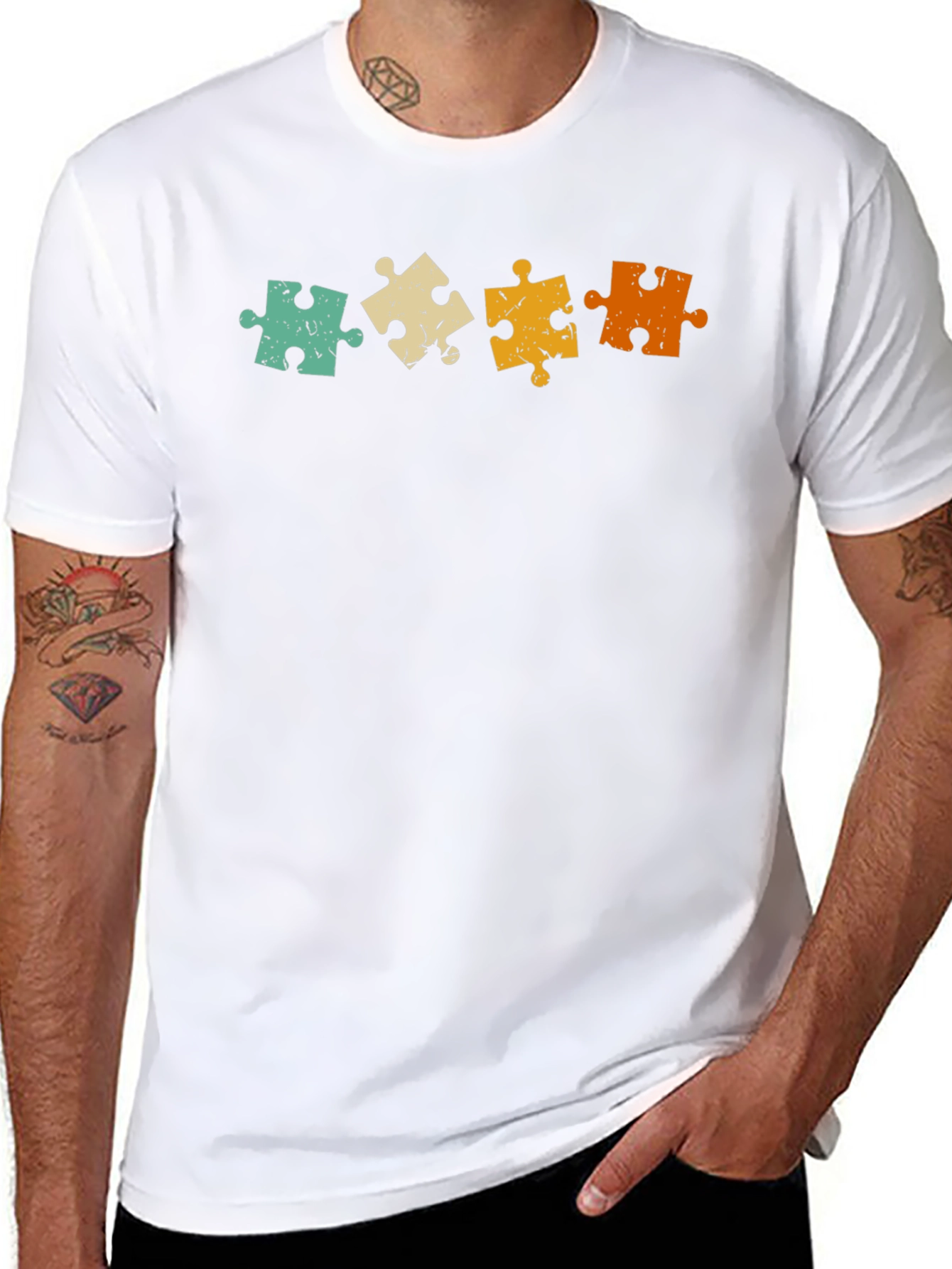 Puzzle Piece Graphic Tee - Autism Awareness Shirt