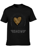 Halftime Show Leopard Heart Football T-Shirt