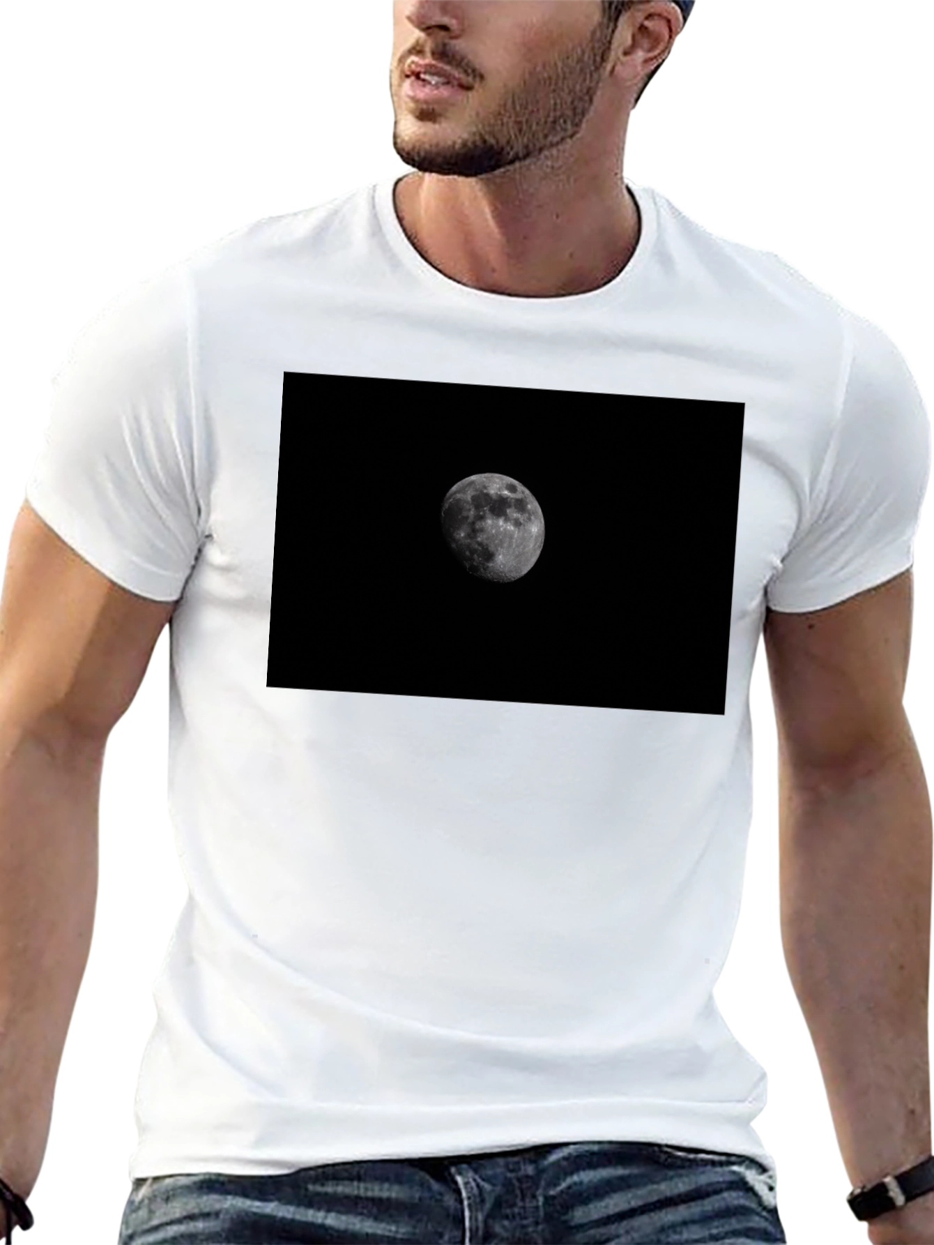 Moon Graphic Black T-Shirt