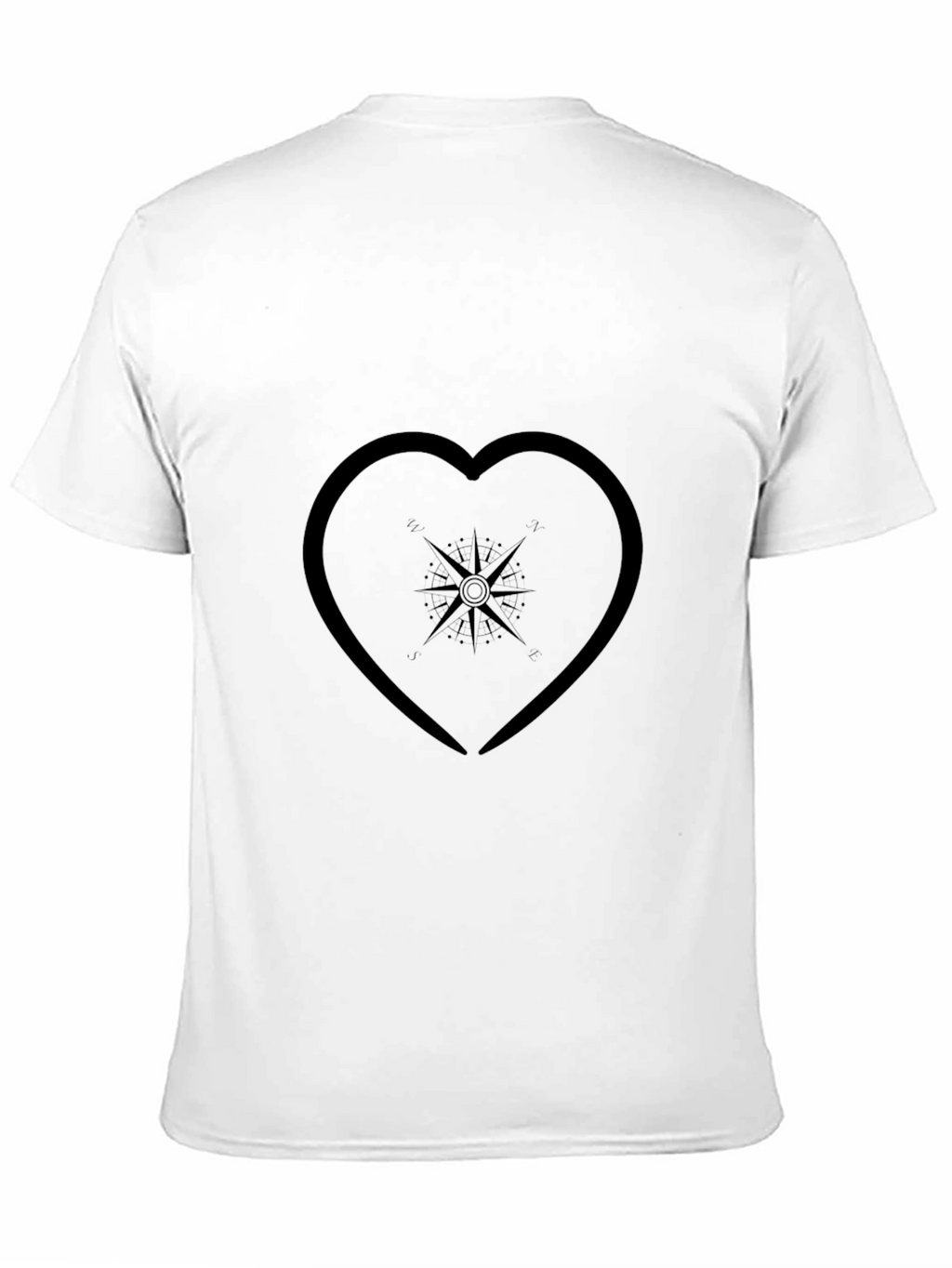 Compass Heart Graphic Tee - Mens Black T-Shirt