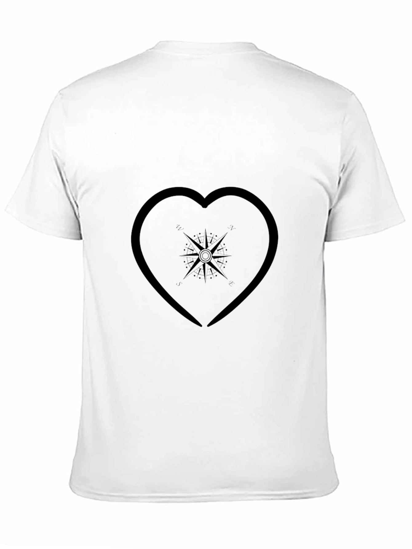 Compass Heart Graphic Tee - Mens Black T-Shirt