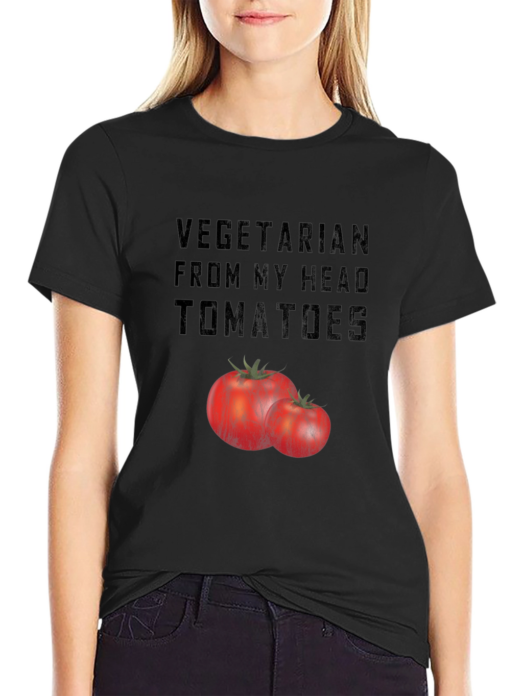 Vegetarian Tomato Graphic T-Shirt