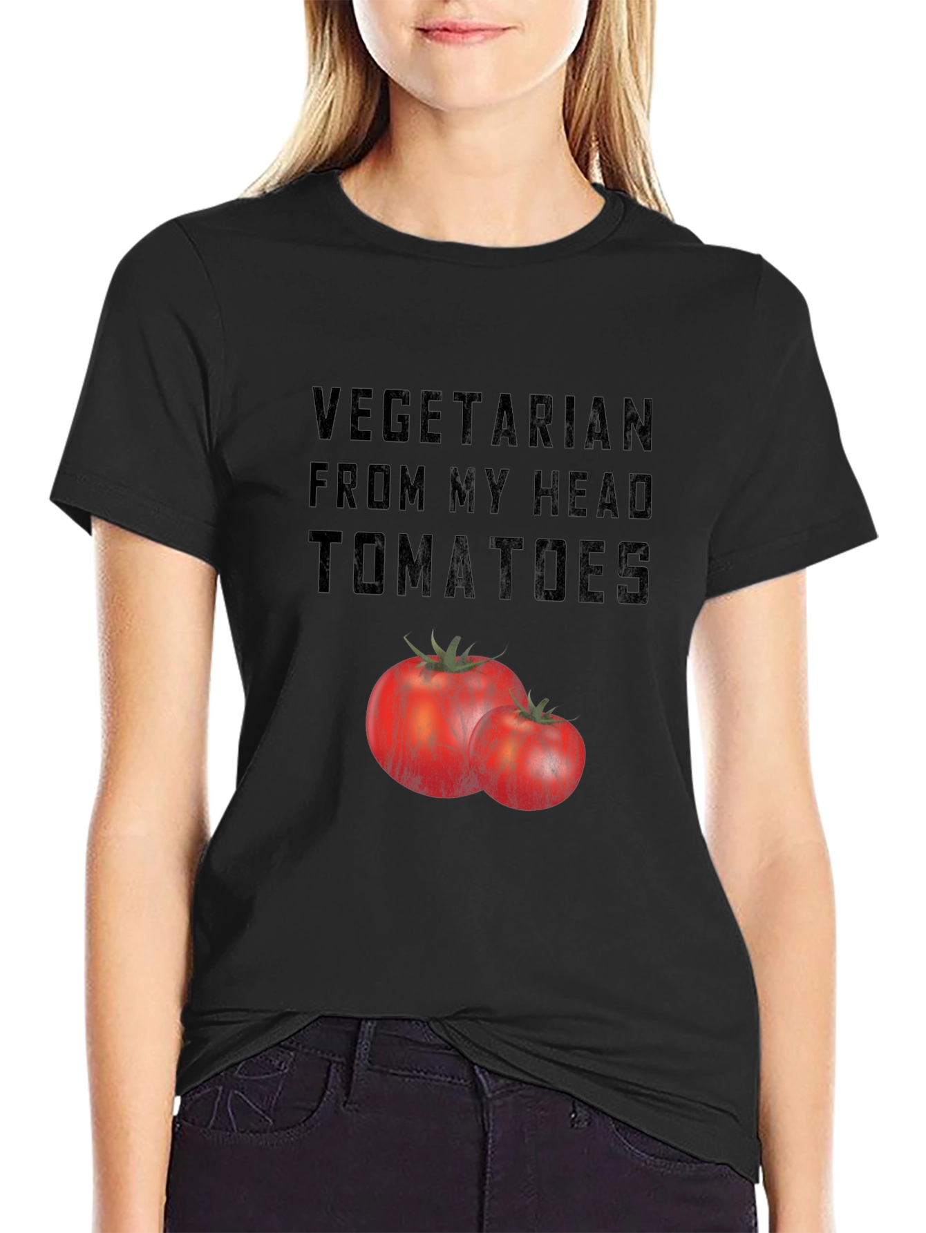 Vegetarian Tomato Graphic T-Shirt