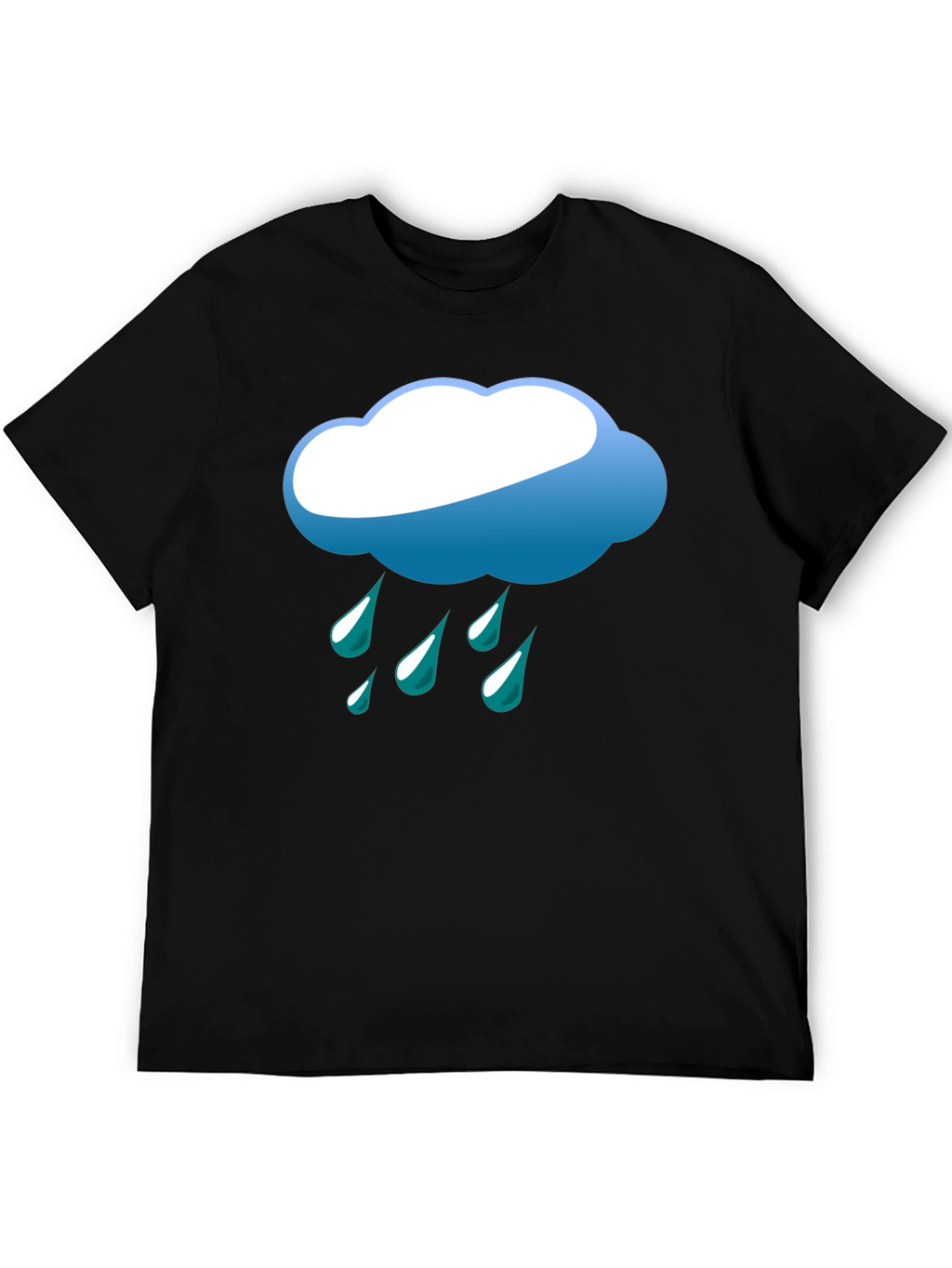 Rainy Day Graphic Tee - Black Cotton T-Shirt
