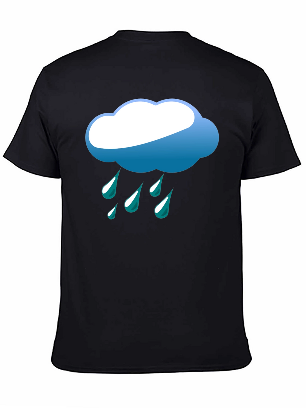 Rainy Day Graphic Tee - Black Cotton T-Shirt
