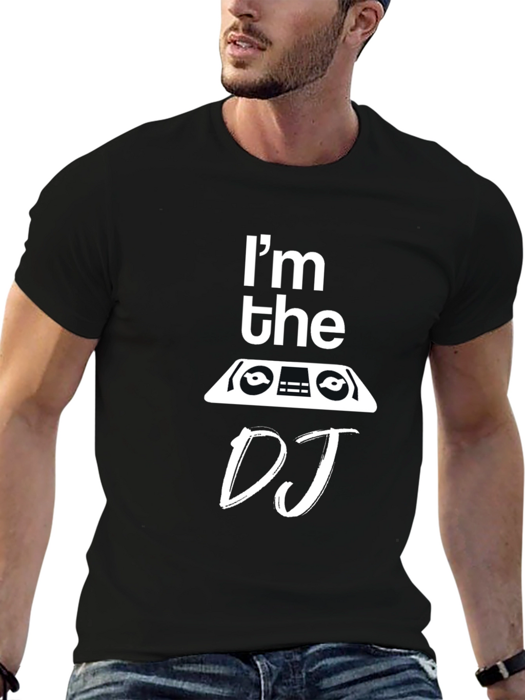 Im the DJ Black Graphic Tee Shirt