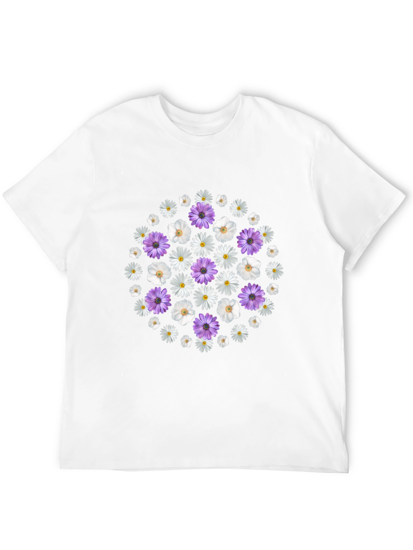 Floral Circle Tee - Stylish Graphic Print