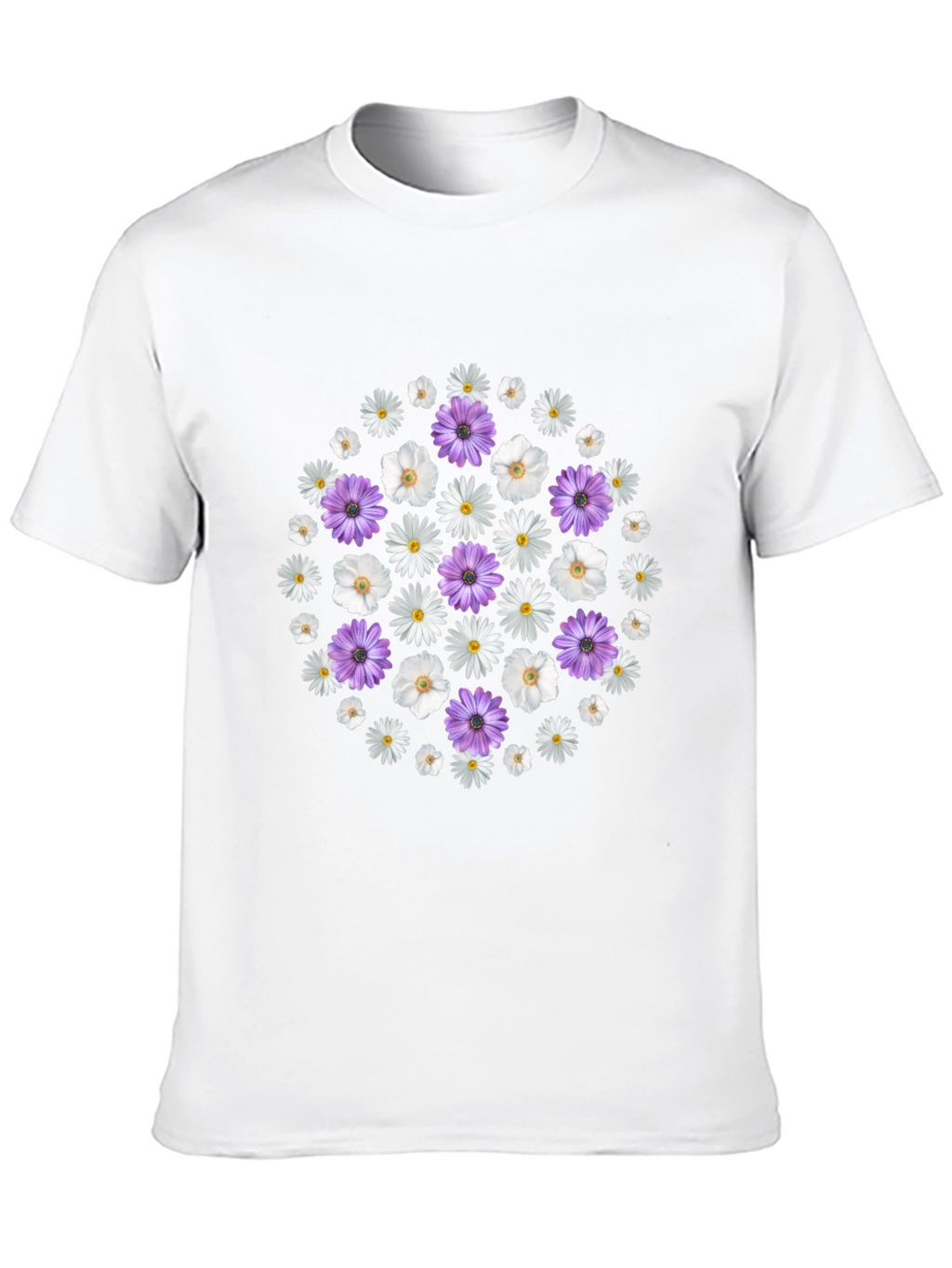 Floral Circle Tee - Stylish Graphic Print