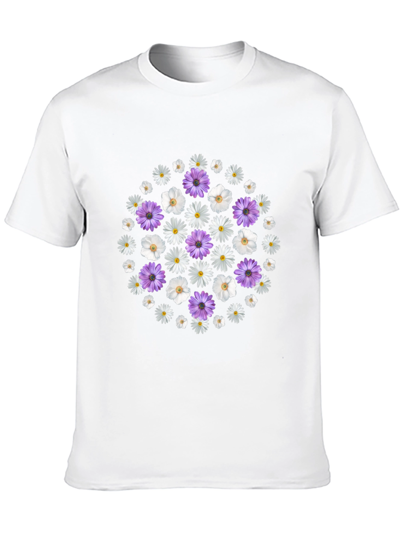 Floral Circle Tee - Stylish Graphic Print