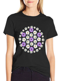 Floral Circle Tee - Stylish Graphic Print