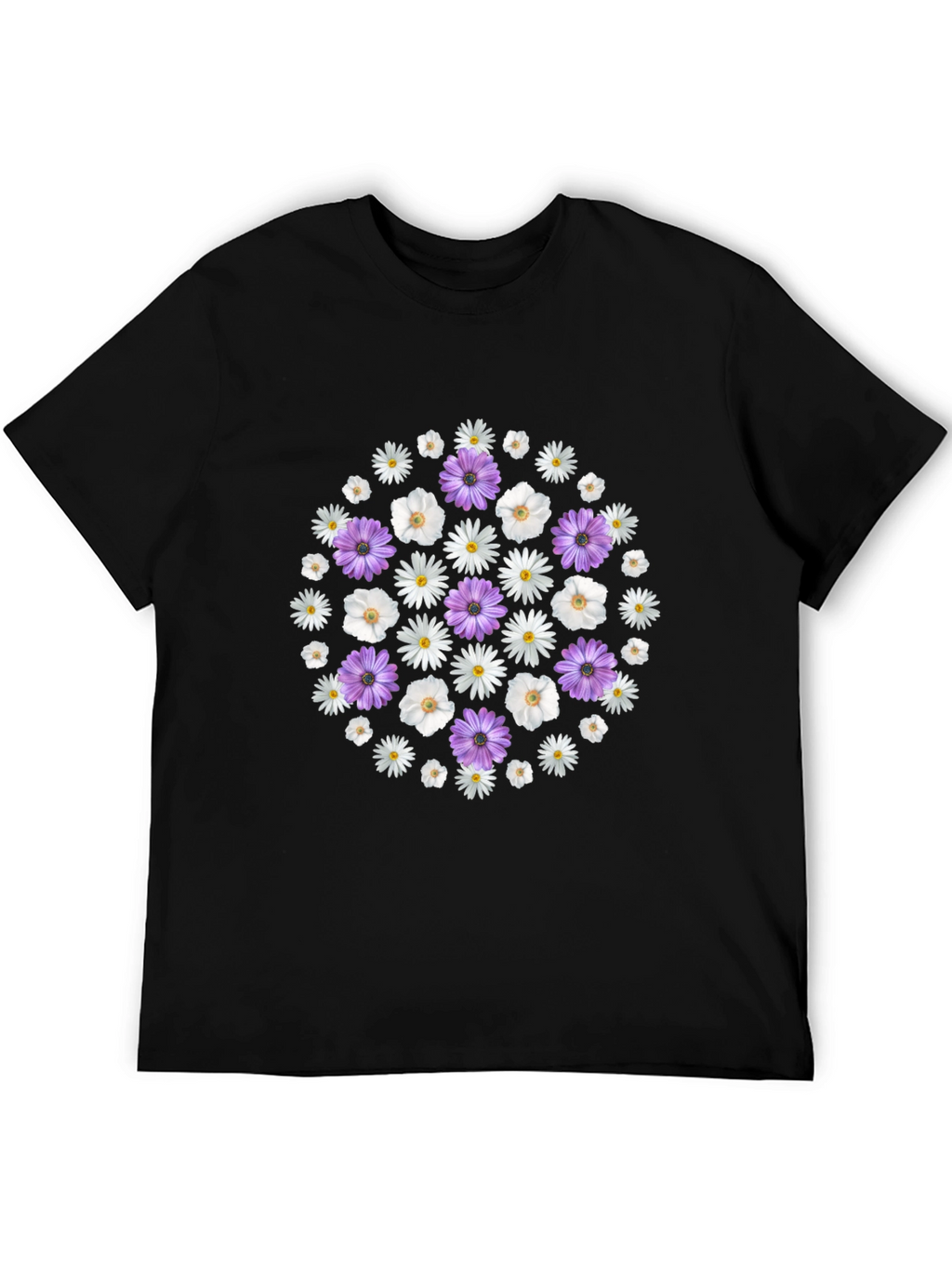 Floral Circle Tee - Stylish Graphic Print