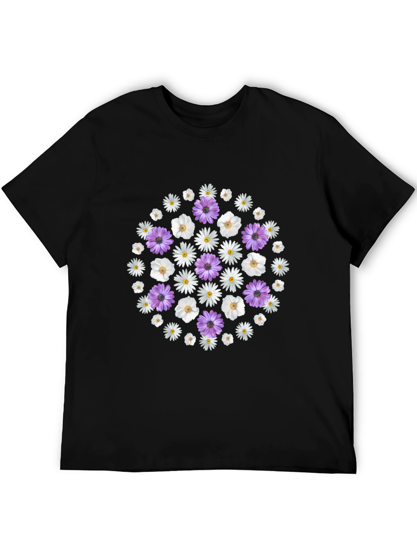 Floral Circle Tee - Stylish Graphic Print