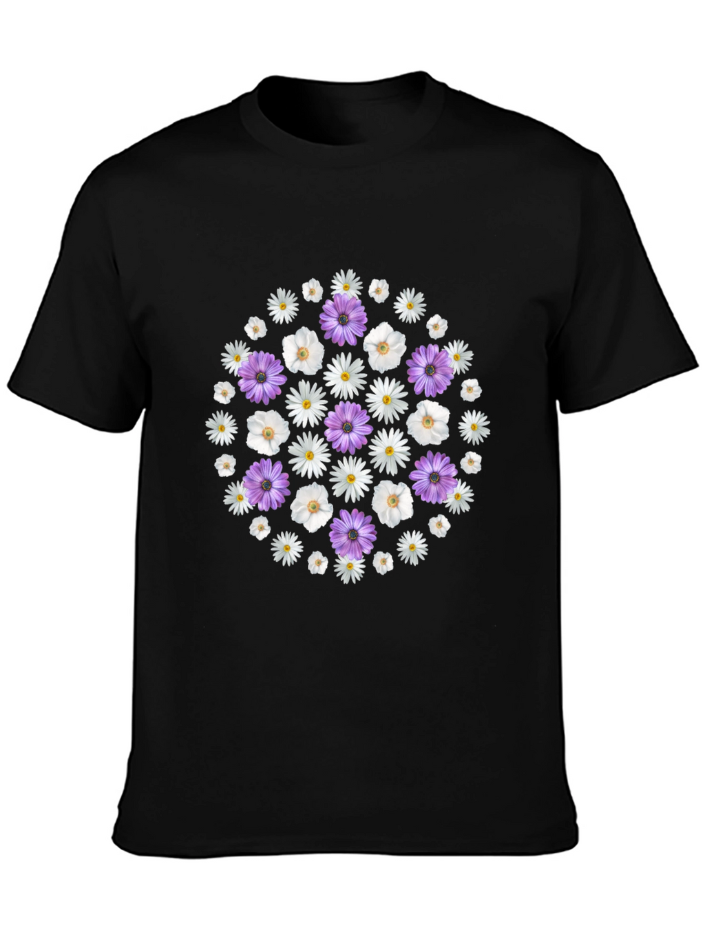 Floral Circle Tee - Stylish Graphic Print