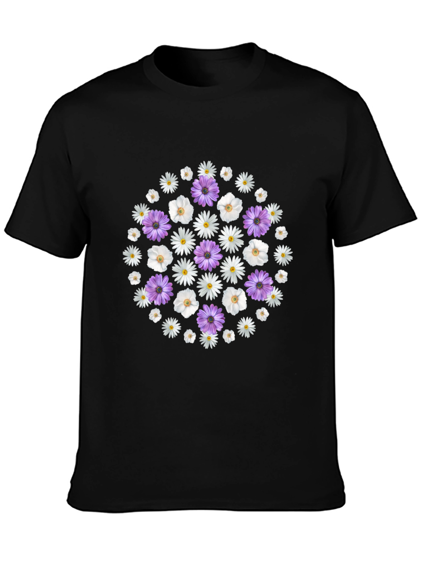 Floral Circle Tee - Stylish Graphic Print