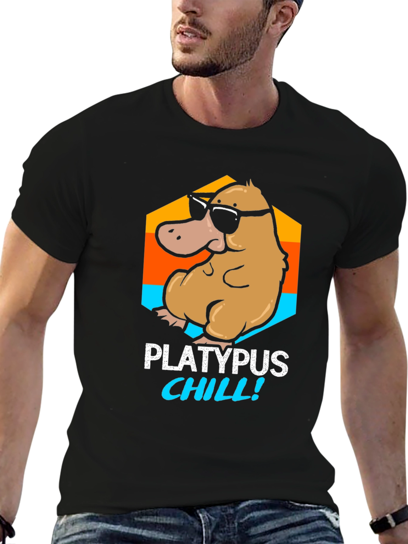 Platypus Chill T-Shirt - Funny Cartoon Tee