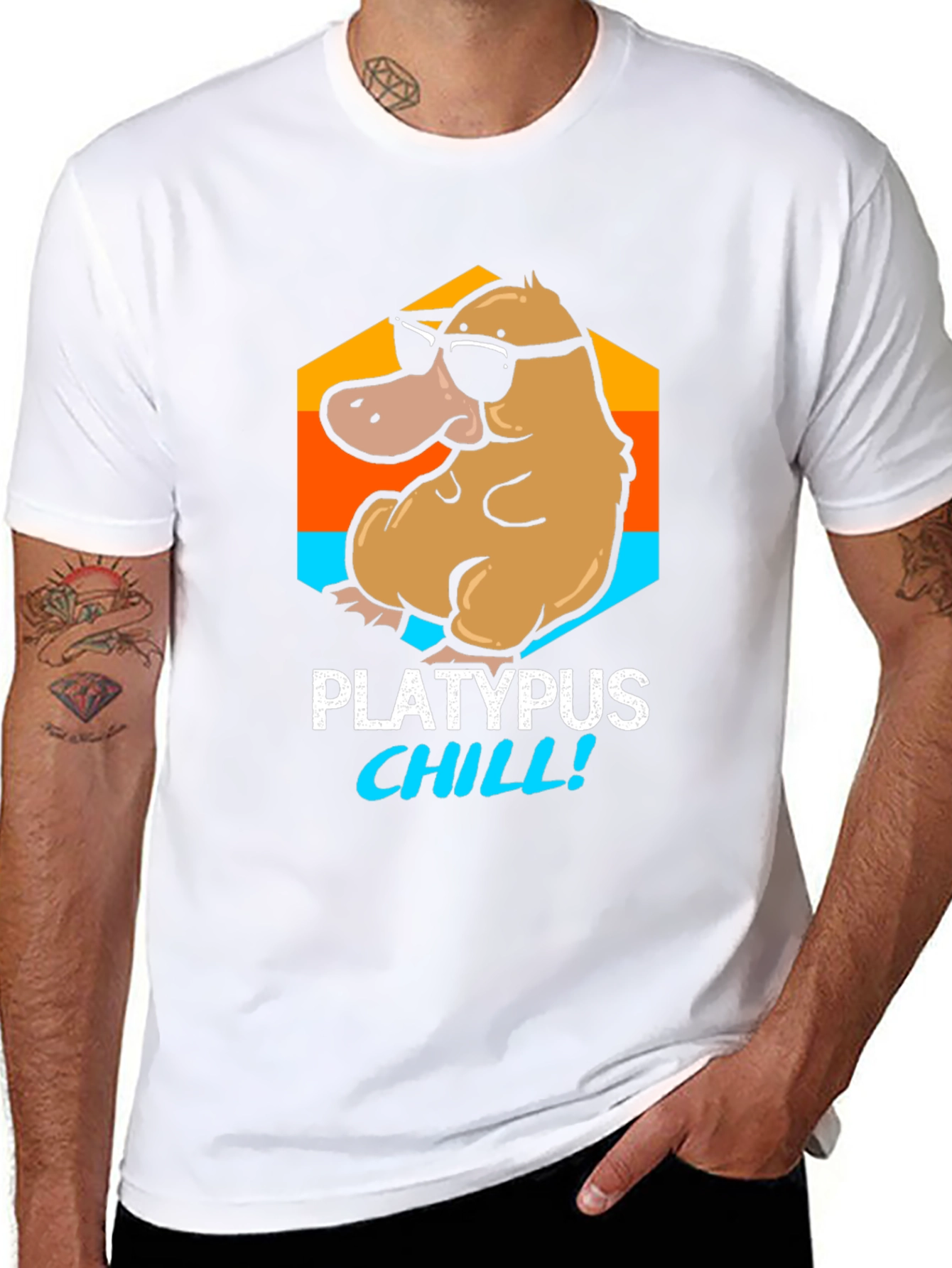 Platypus Chill T-Shirt - Funny Cartoon Tee