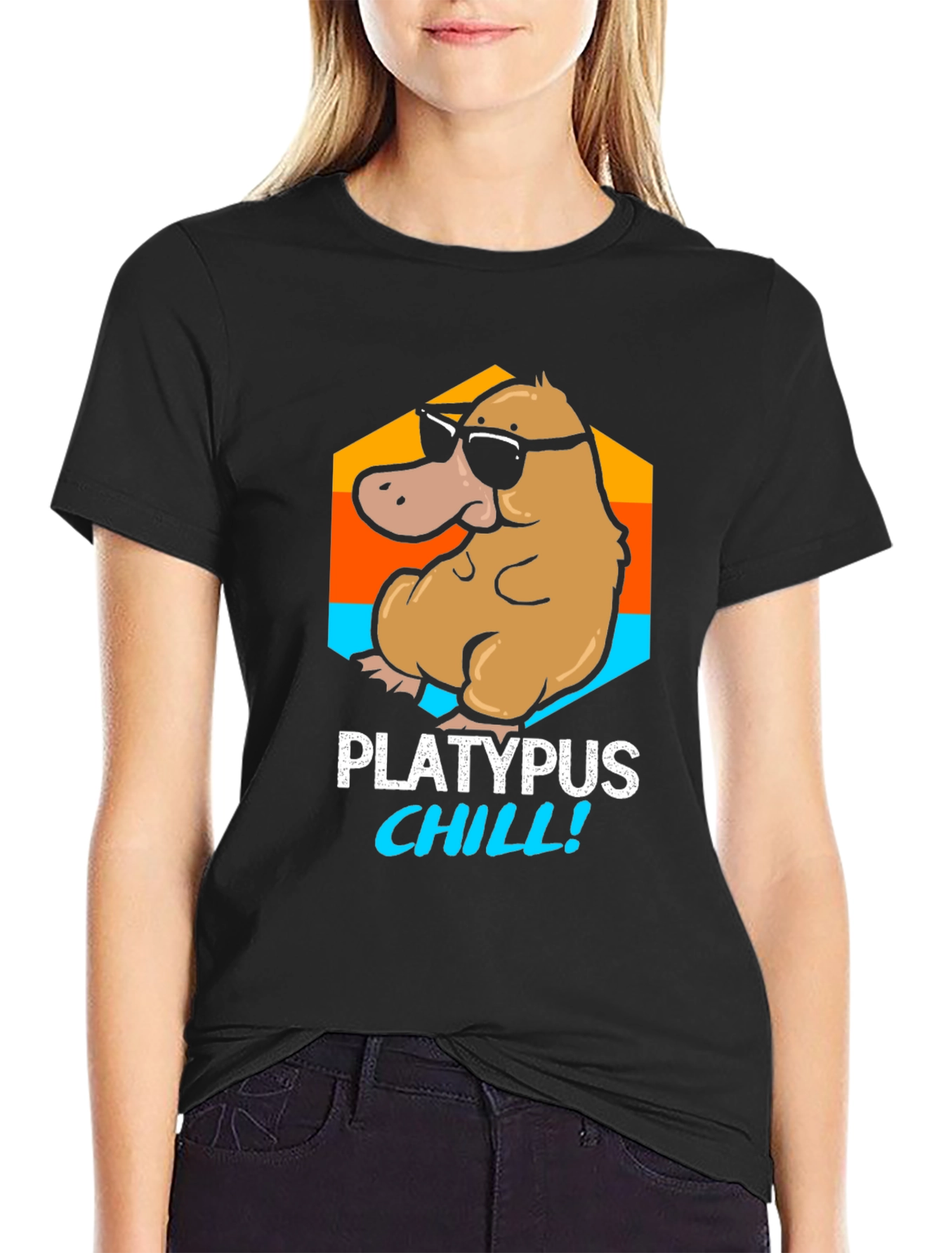 Platypus Chill T-Shirt - Funny Cartoon Tee