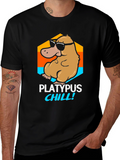 Platypus Chill T-Shirt - Funny Cartoon Tee