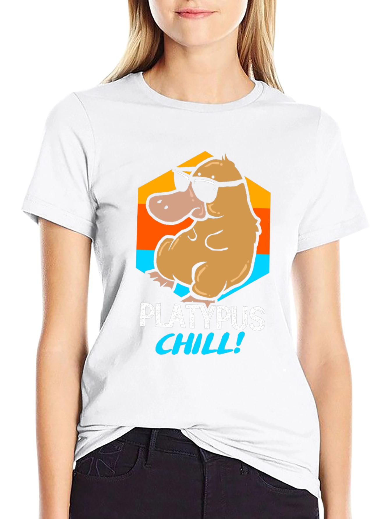 Platypus Chill T-Shirt - Funny Cartoon Tee