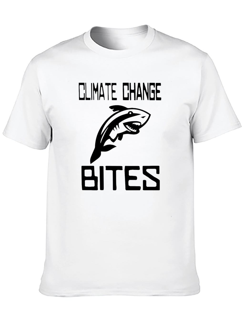 Climate Change Bites T-Shirt - Shark Graphic Tee