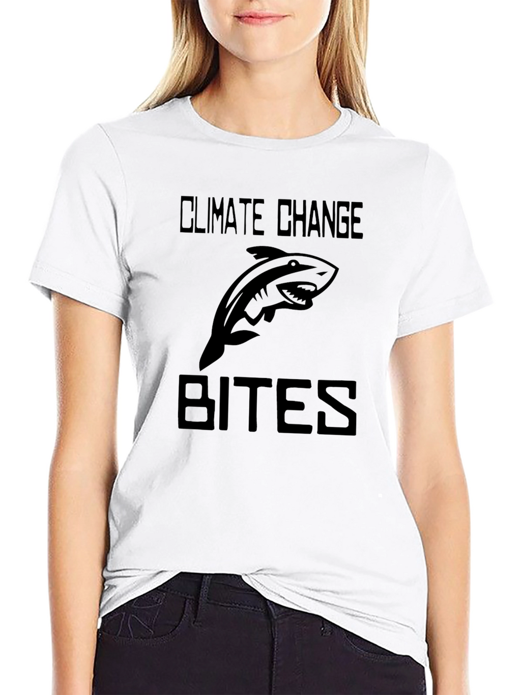 Climate Change Bites T-Shirt - Shark Graphic Tee
