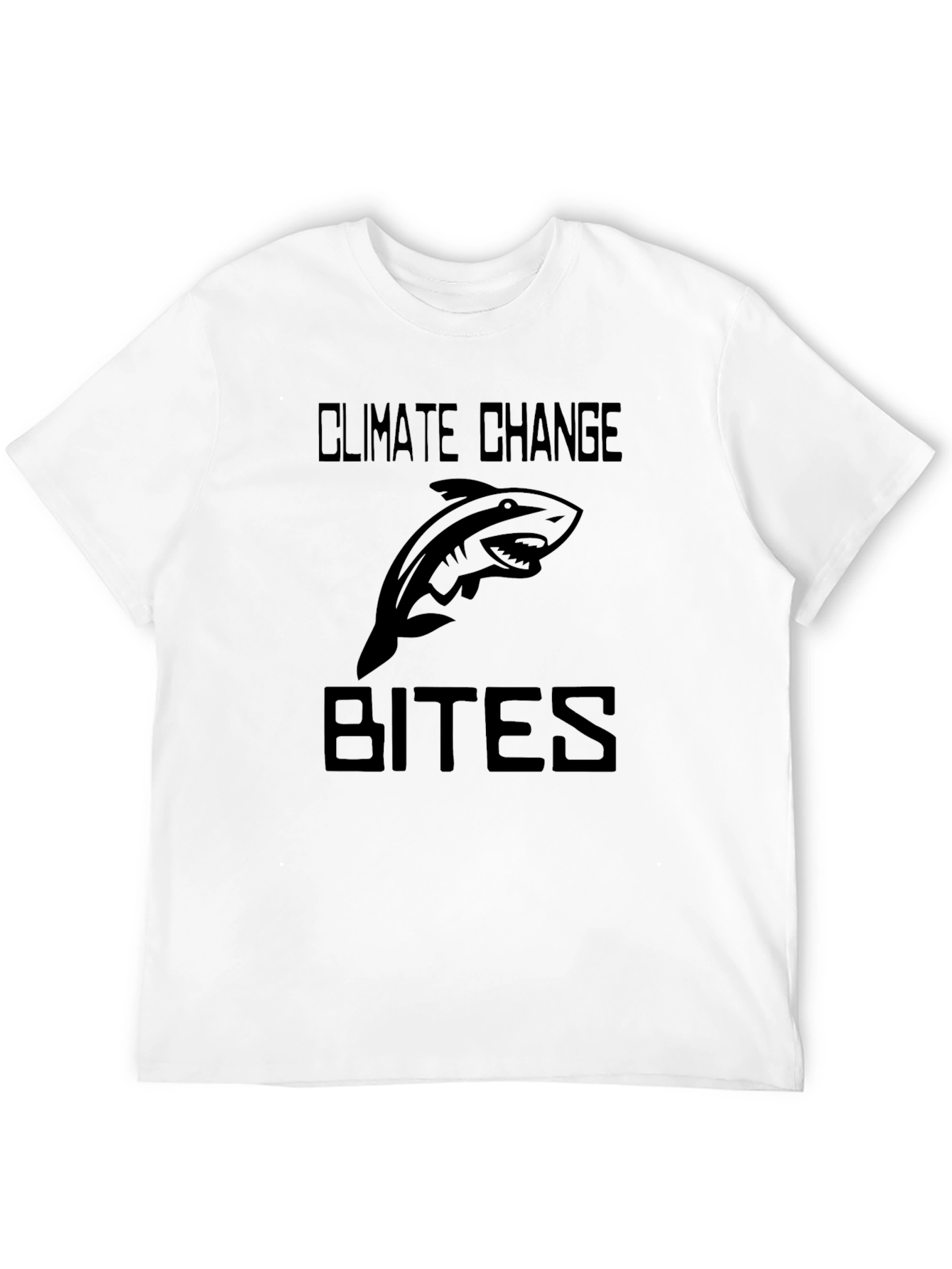 Climate Change Bites T-Shirt - Shark Graphic Tee