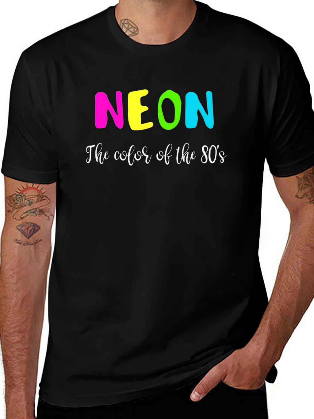 Neon 80s Graphic Tee - Retro Style