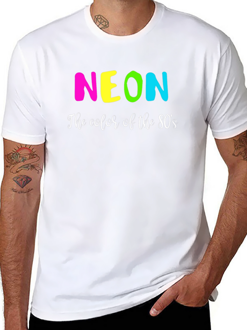 Neon 80s Graphic Tee - Retro Style