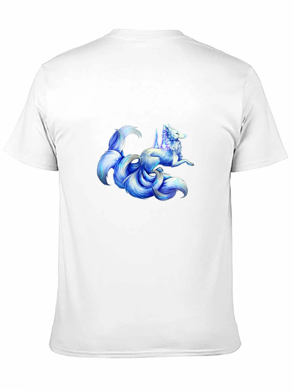 Nine-Tailed Fox Graphic Tee - Black Cotton Shirt