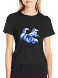 Nine-Tailed Fox Graphic Tee - Black Cotton Shirt