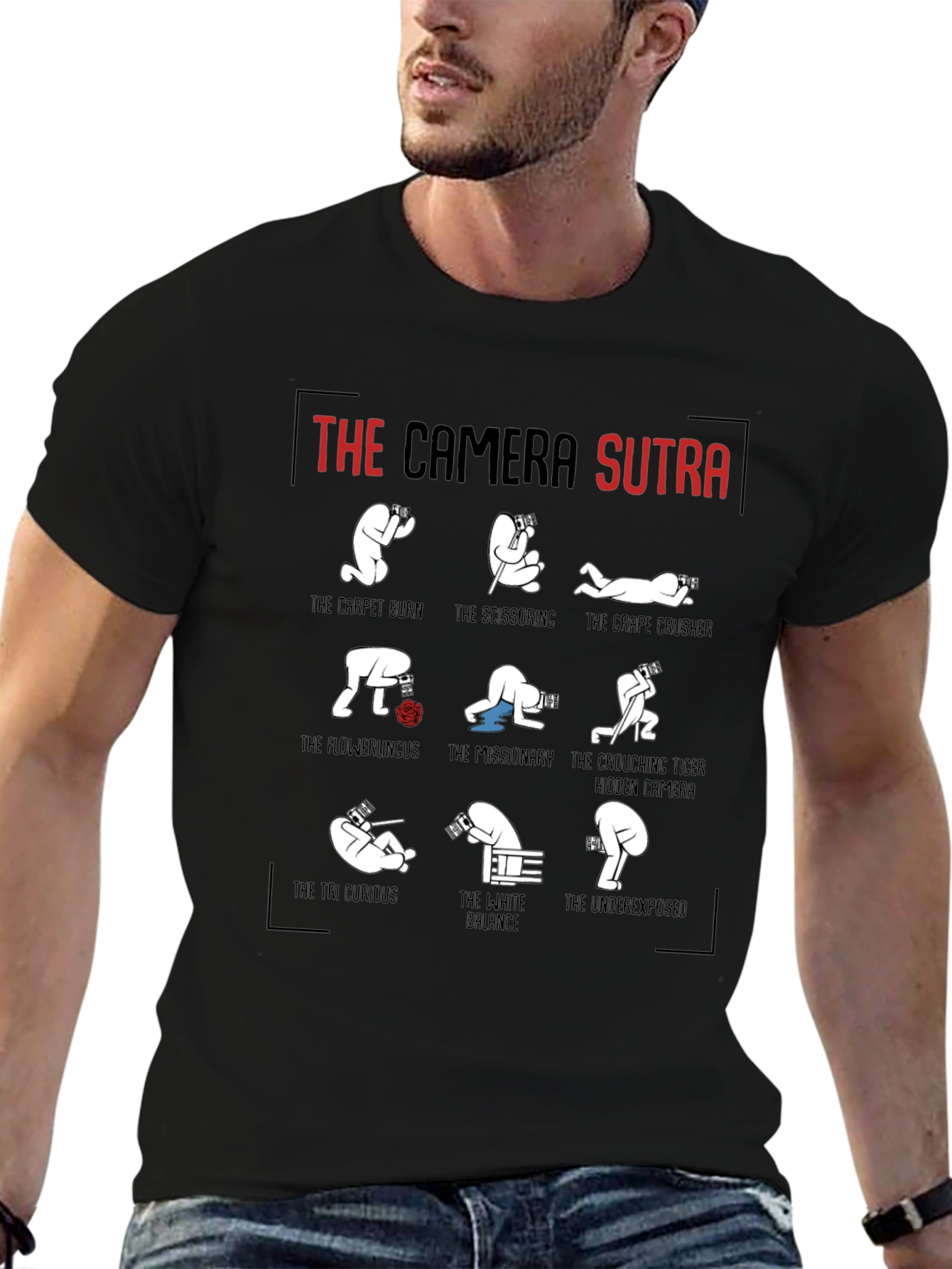 Camera Sutra Graphic T-Shirt - Photography Humor