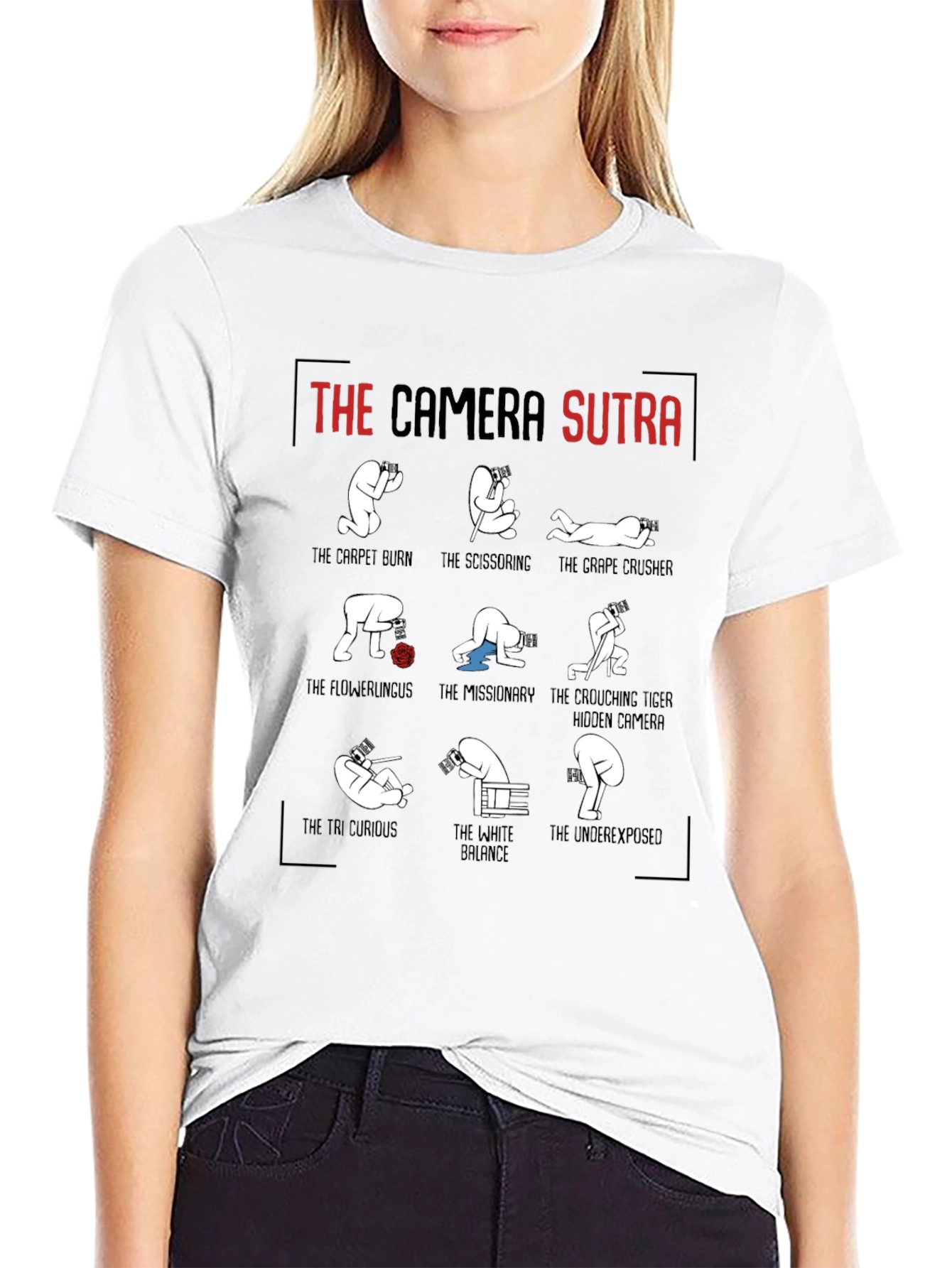 Camera Sutra Graphic T-Shirt - Photography Humor