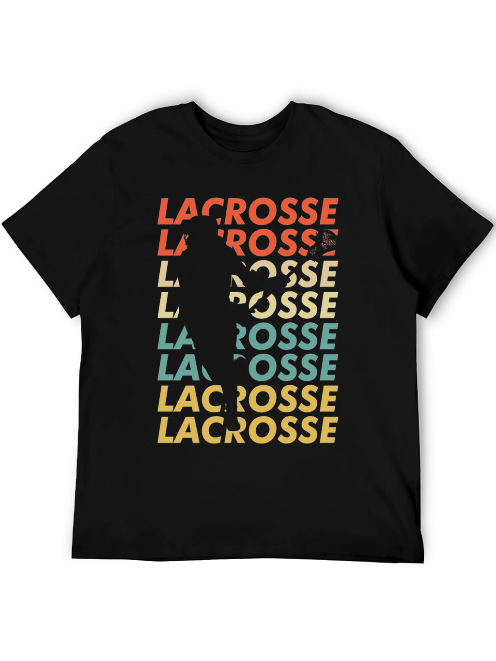 Retro Lacrosse Player T-Shirt