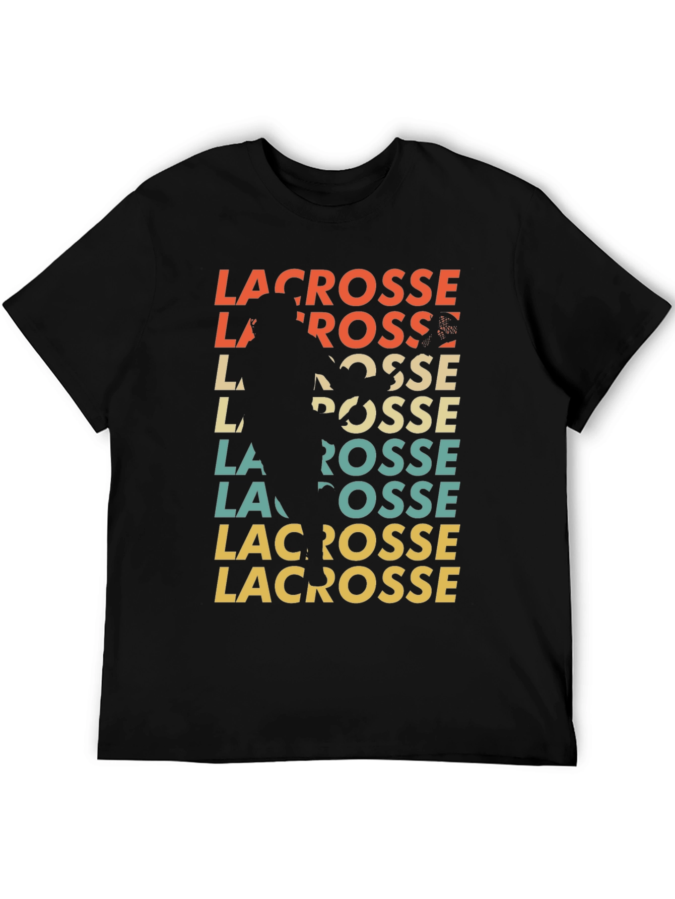 Retro Lacrosse Player T-Shirt