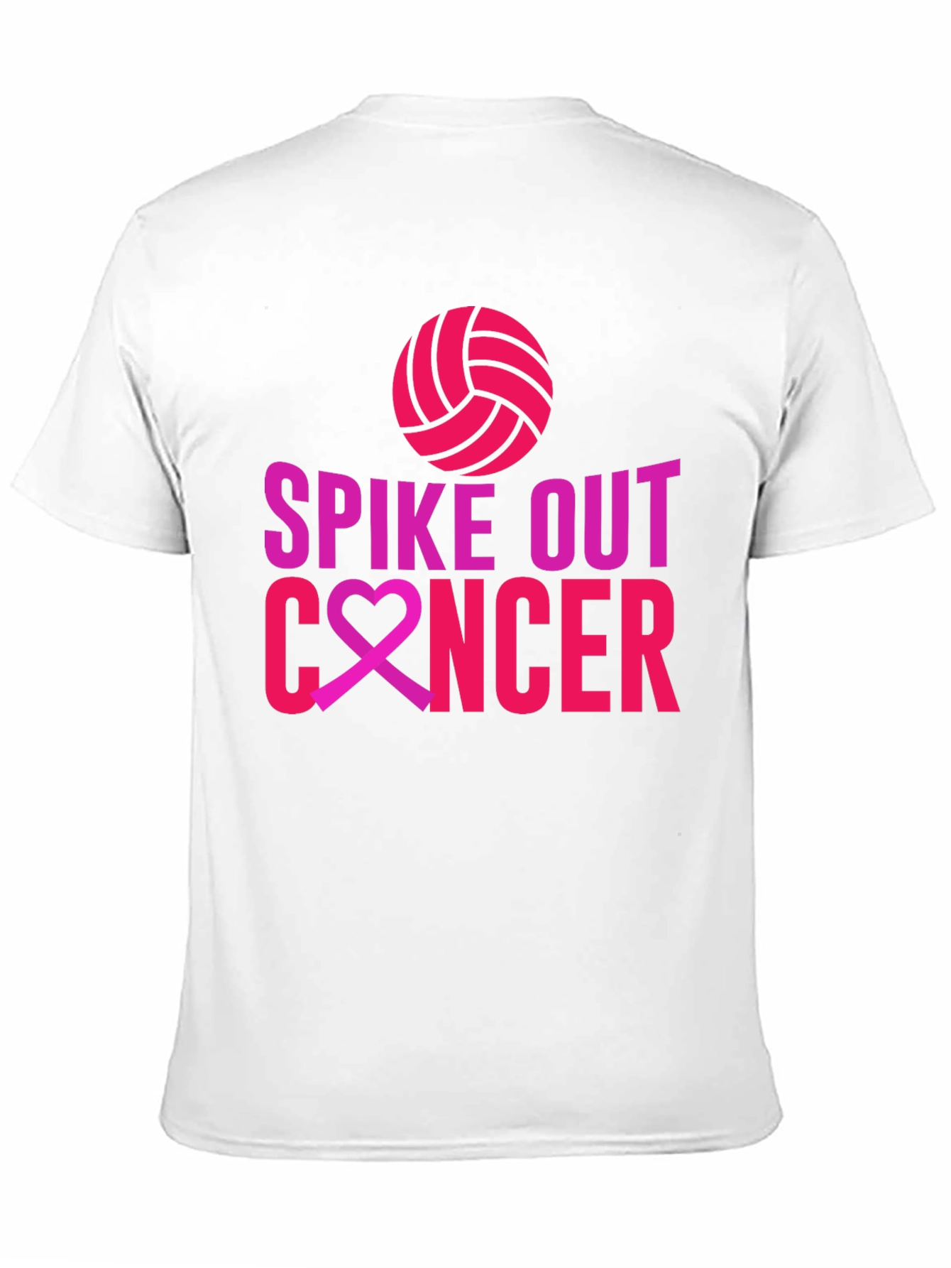 Spike Out Cancer T-Shirt - Volleyball Design