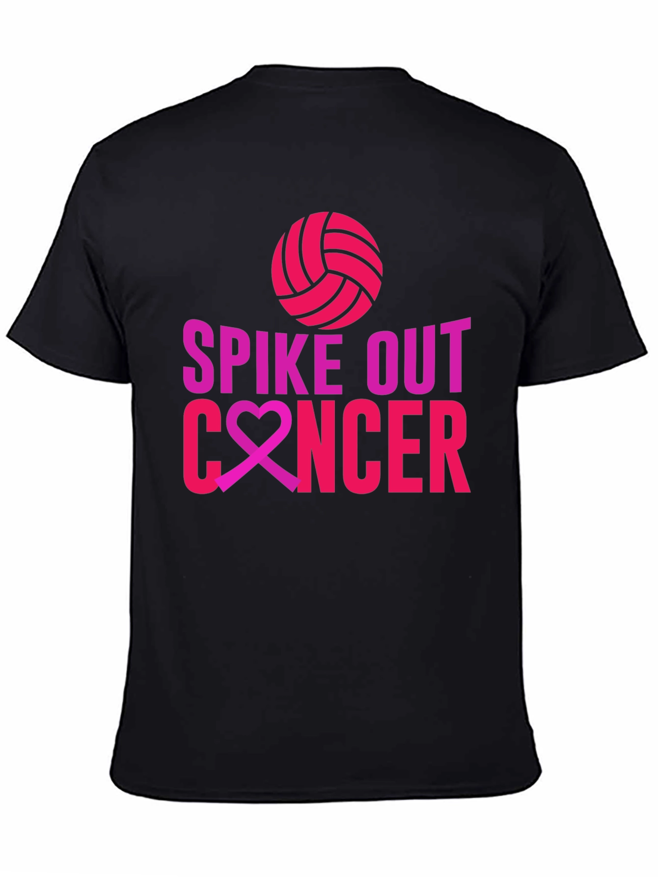 Spike Out Cancer T-Shirt - Volleyball Design