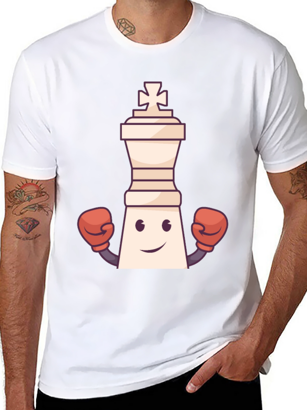 Funny Chess King Boxing T-Shirt - Checkmate Style!
