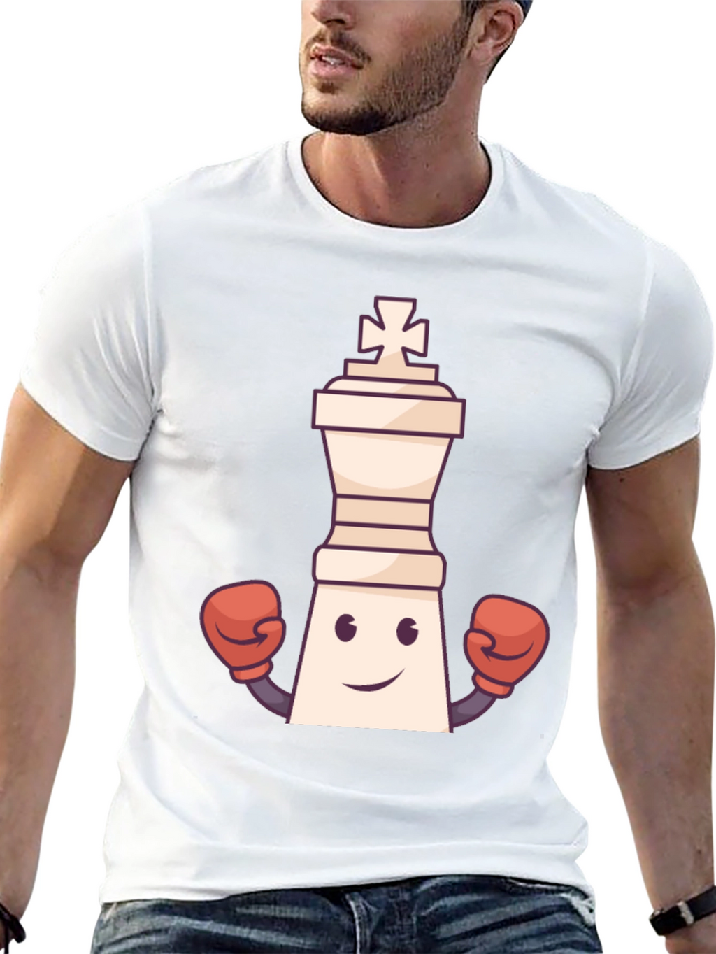 Funny Chess King Boxing T-Shirt - Checkmate Style!