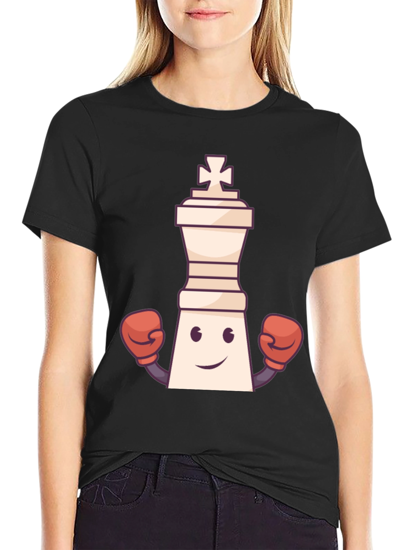Funny Chess King Boxing T-Shirt - Checkmate Style!