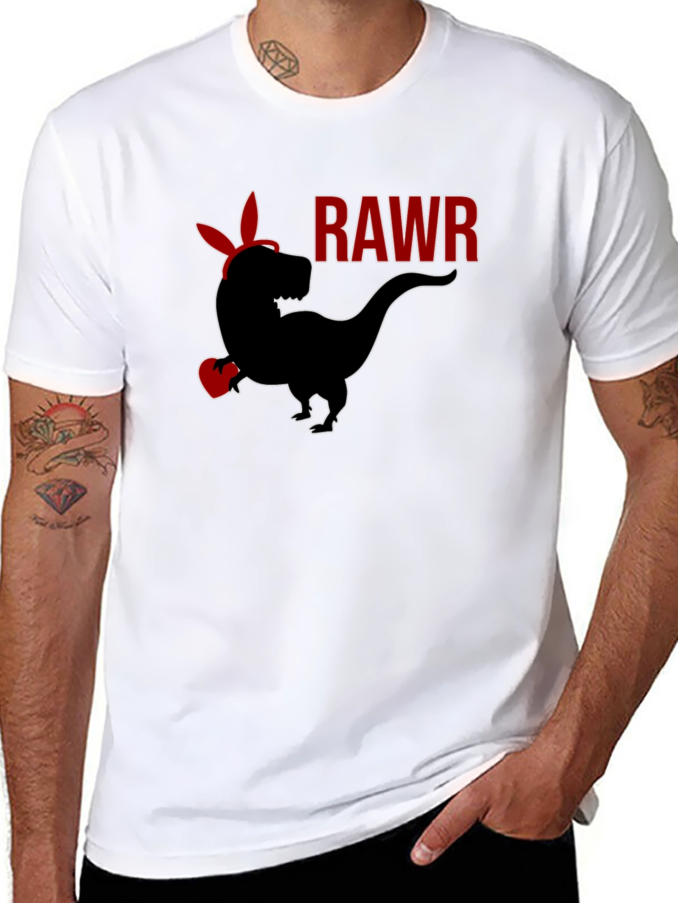 Rawr Dinosaur T-Shirt - Black